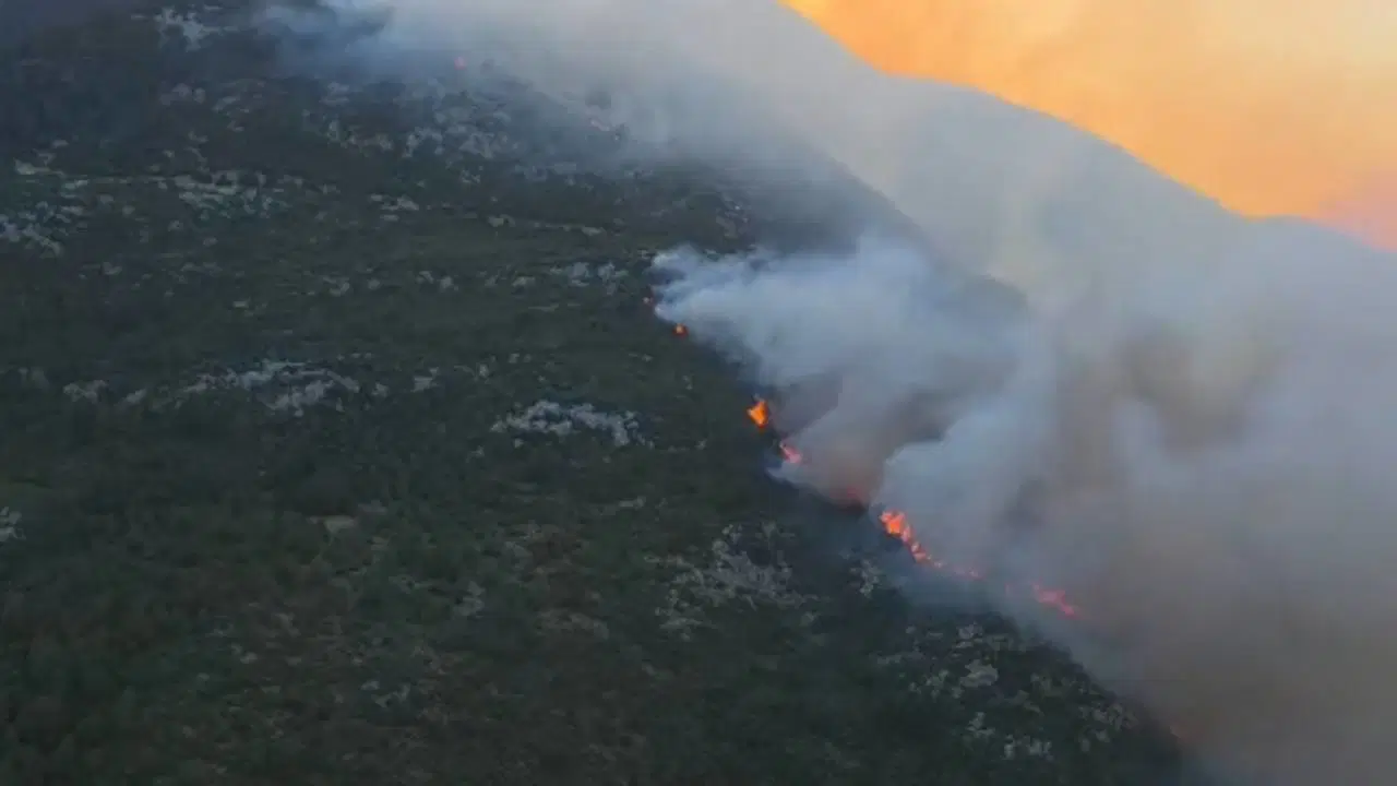 Antalya kasta orman yangini havadan ve karadan mudahale ediliyor vpymwfKd
